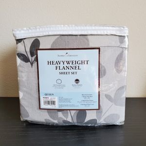 Queen Size Heavyweight Flannel Sheet Set NEW